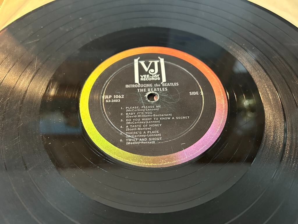 Introducing The Beatles LP Vee Jay RECORD - VJLP-1062 63-3402 US