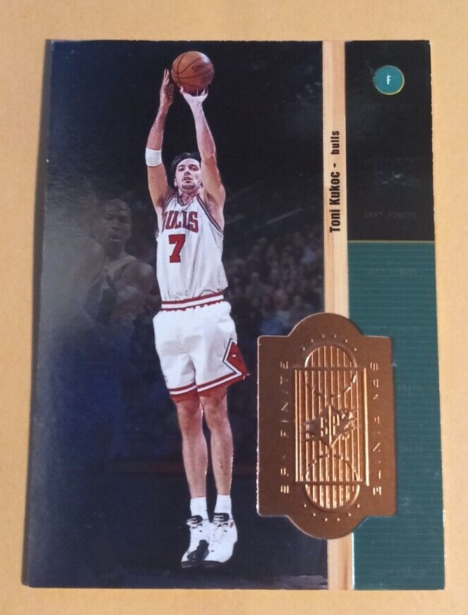 1998-99 SPx Finite #86 Toni Kukoc w/Michael Jordan! - /10000 - Chicago Bulls