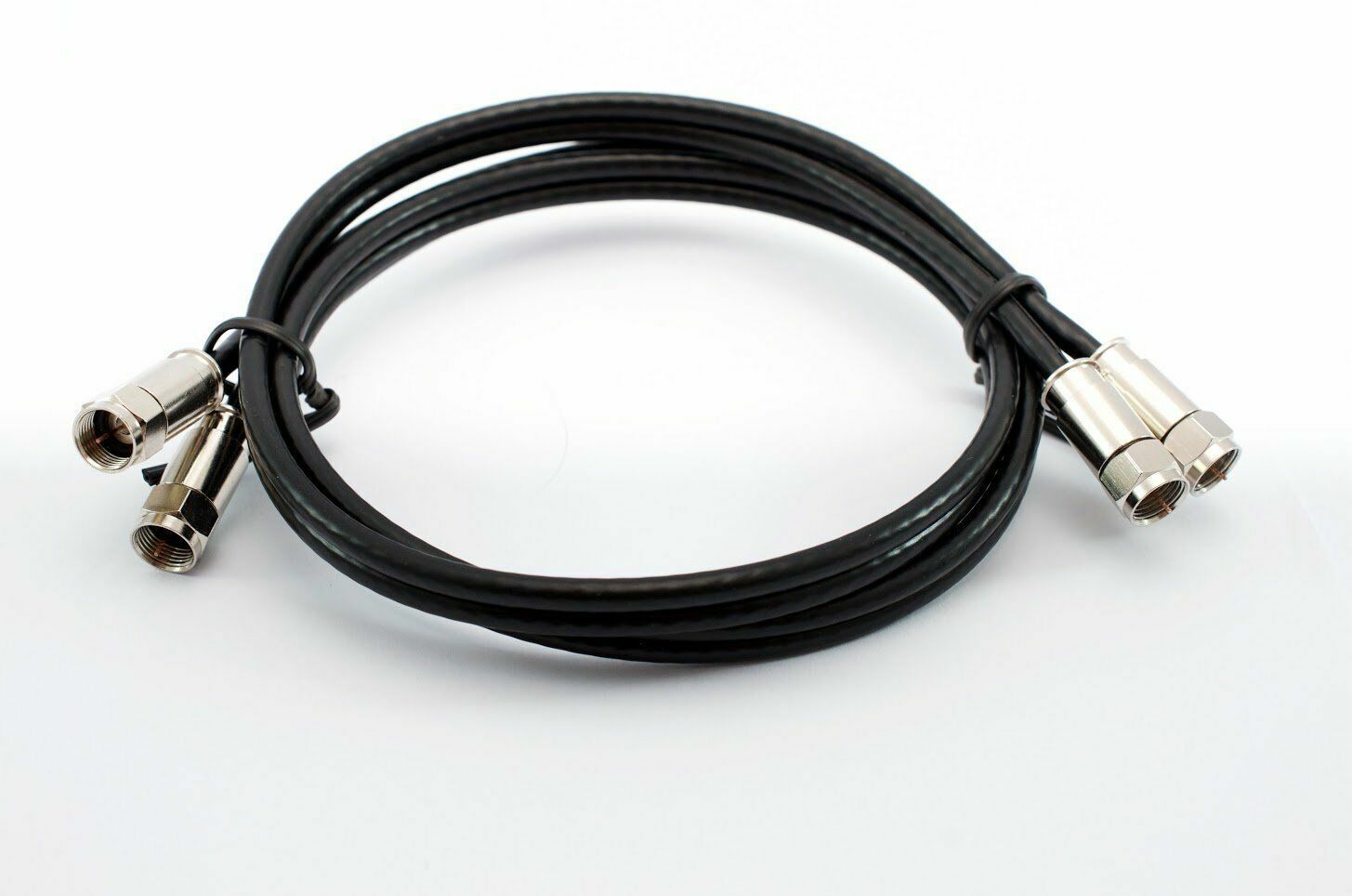 1 m Twin Satellite Shotgun Coax Cable Extension Kit For Sky, Fitted F