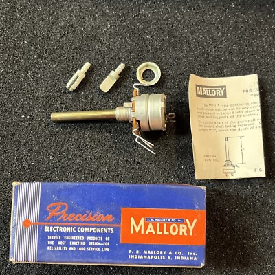 PP-46T26 ~ 4M Ohm-2M Ohm Tap ~ Linear Taper POT ~ Push Pull SW ~ Mallory ~ NOS
