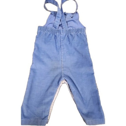 Vintage 1970s Health-tex Puppy Dog Bib Overalls Blue appliqué 24 Months Cordoroy - Picture 5 of 8