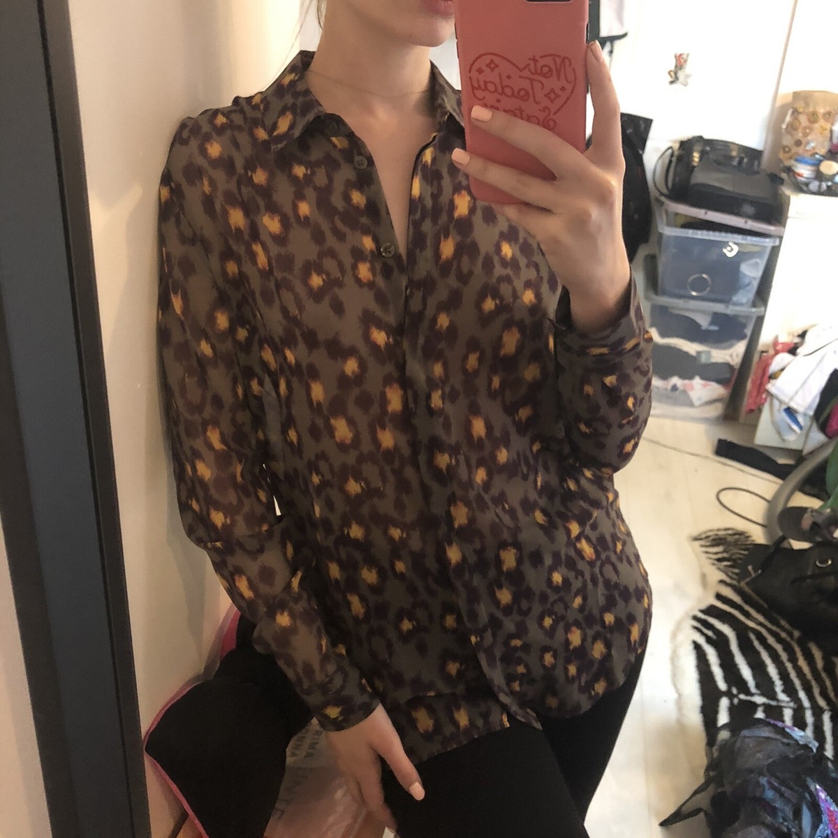leopard print blouse asos