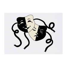 'Comedy and Tragedy Masks' Temporary Tattoos / Transfers TO00066971 