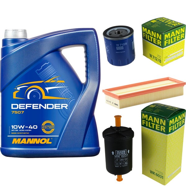 Mann Inspektionspaket 5L Mannol Defender 10W-40 FüR CitroëN Berlingo 1.8I Xsara-image