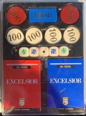 DAL NERO POKER - POKER SET - SPIELKARTEN + WÜRFEL + CHIPS