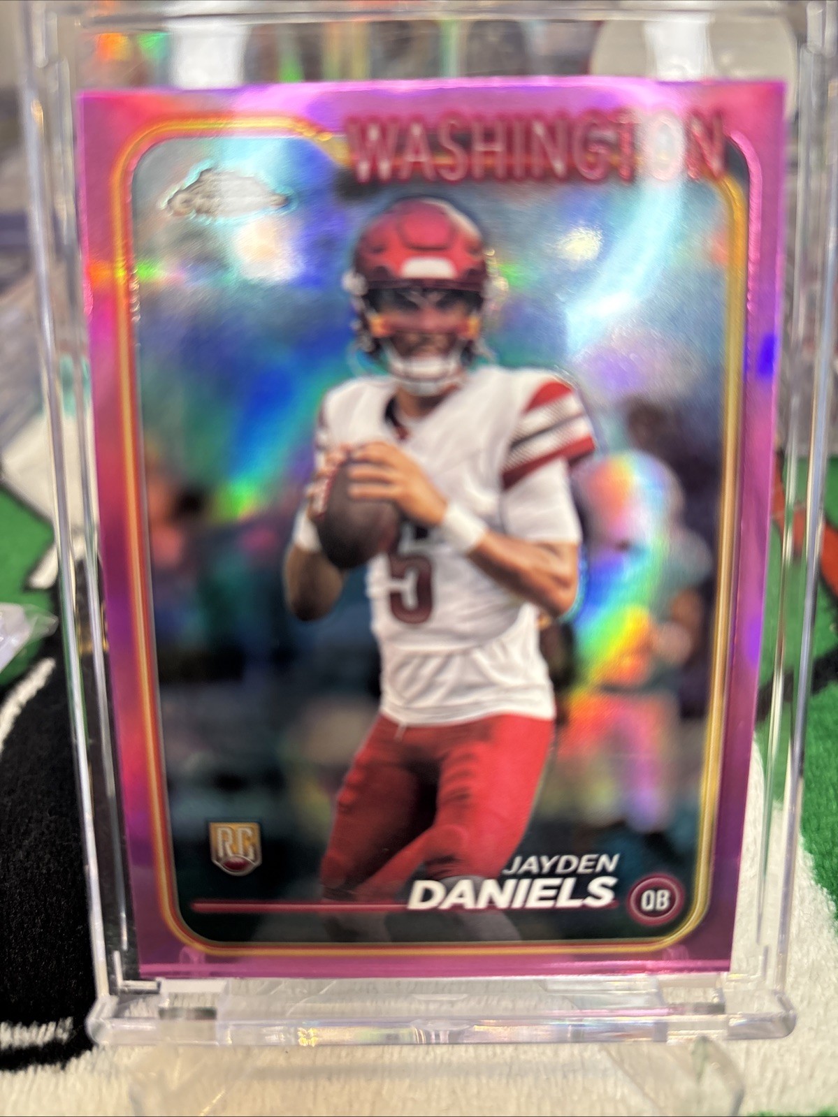 2024 Topps Chrome - Rookies Jayden Daniels #201 Pink Refractor (RC)