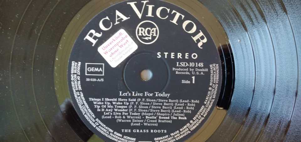 LP     THE GRASSROOTS - Let's Live For Today - Bild 3 von 4
