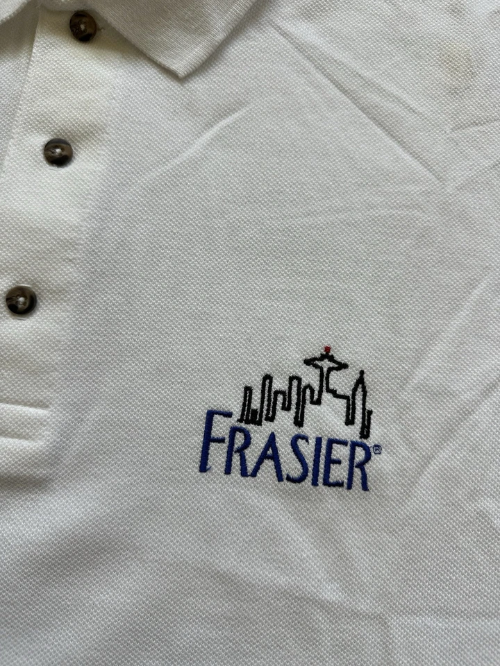 Vintage Frasier Paramount Promo TV Show 90s Long Sleeve Henley Polo Shirt Large - Image 3 of 4