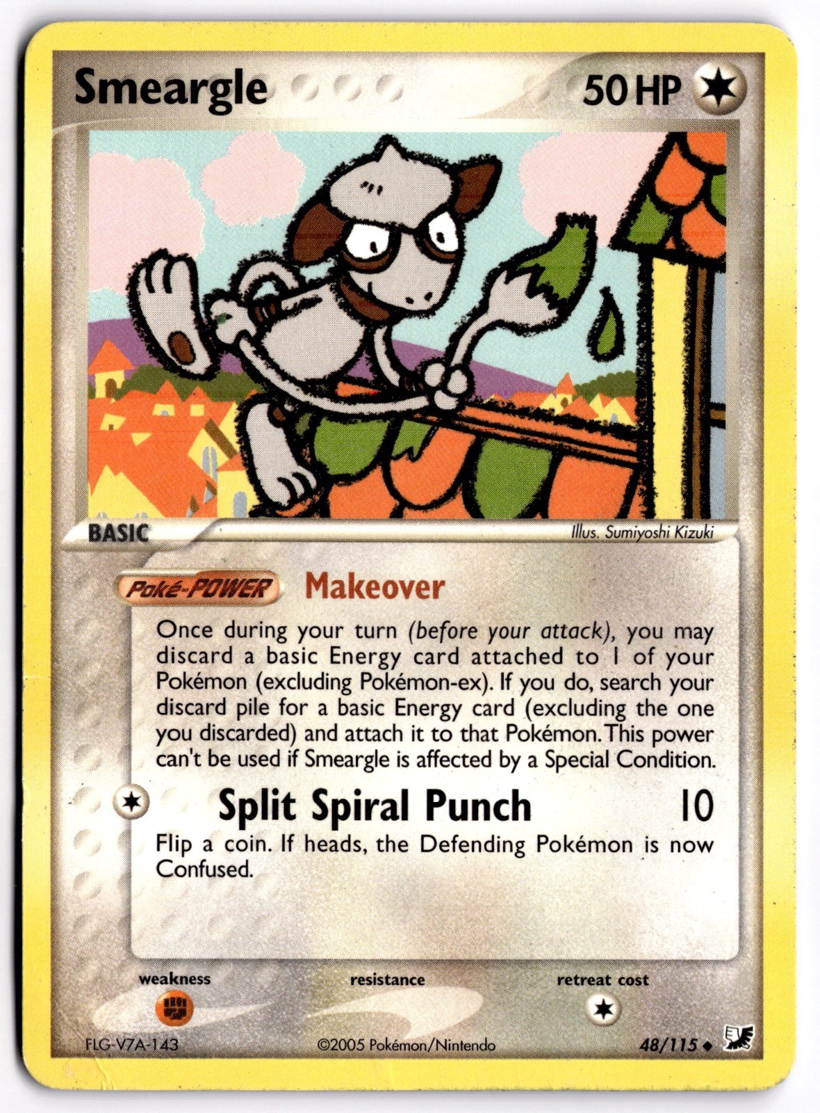 Pokemon TCG Smeargle 48/115 Unseen Forces Uncommon HP