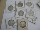 Lot of (8) Silver Franklin Half Dollars  LOT  RB-34