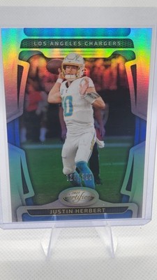 🔥 Justin Herbert 2025 Panini Certified Mirror #55 /399 Chargers Serial Numbered