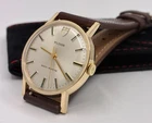 Vintage 9k Solid Gold Tudor Rolex Mens Watch + Pouch (New crystal & Strap) 1976