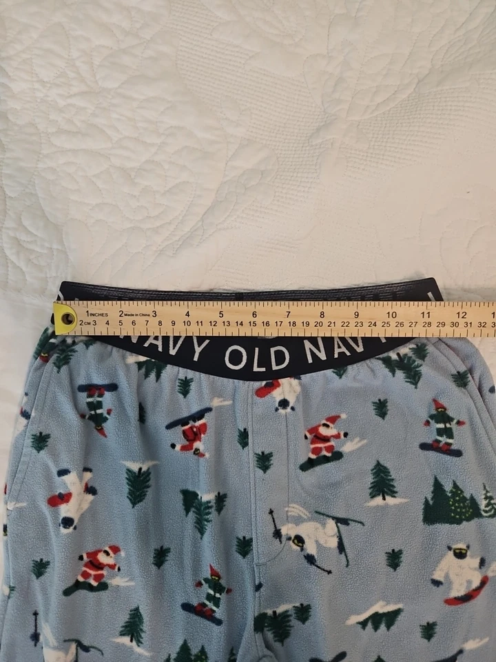 old navy pajama pants boys size 10-12 Christmas Holiday Cozy Warm - Image 2 of 4