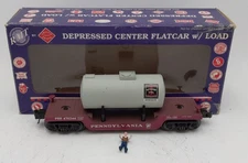 RMT 96515 O PRR Depressed Center Flatcar w/Load #470244 EX/Box