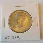 1967 kennedy half dollar silver coin. Coin shown is coin shipped