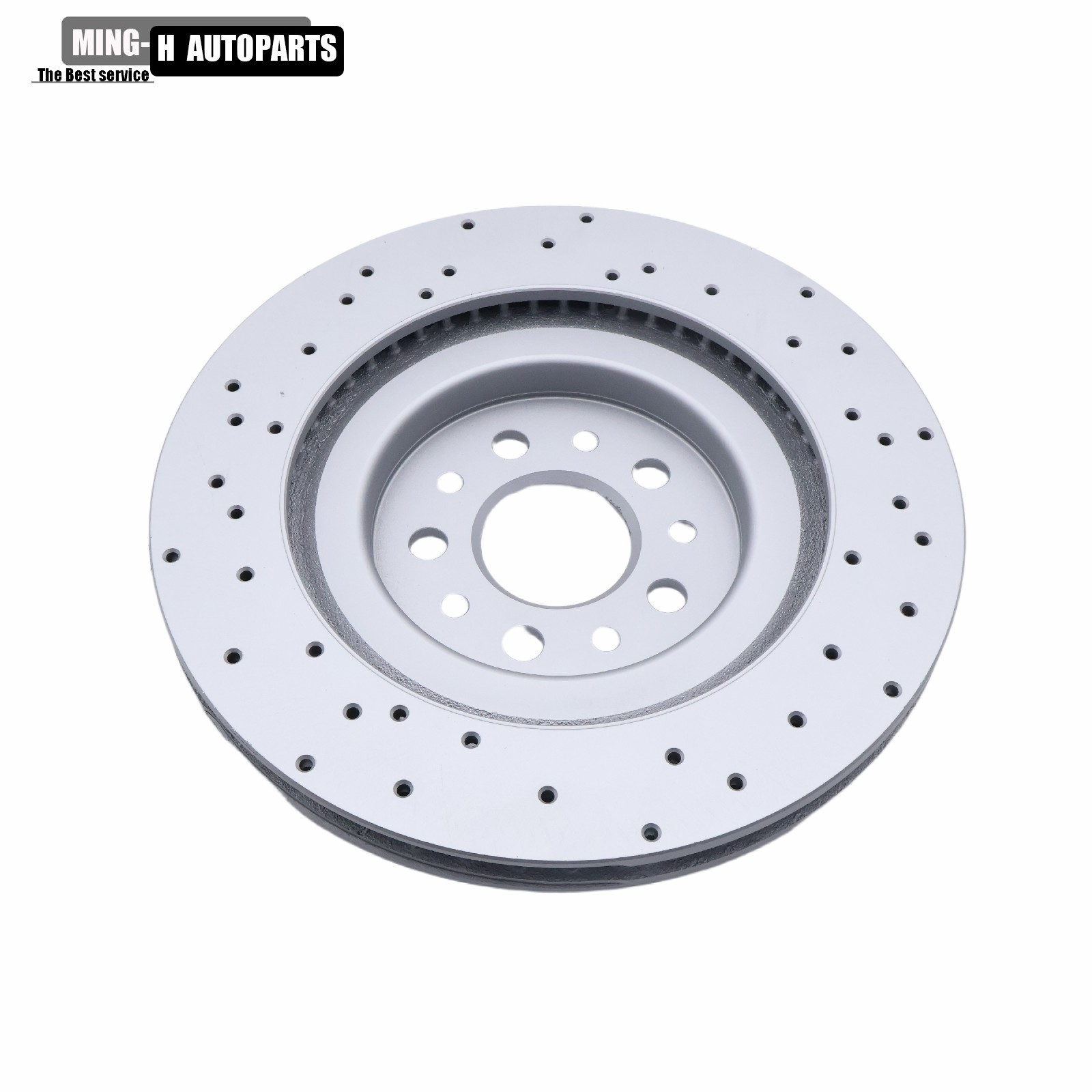 2X Rear For Maserati Ghibli Quattroporte Floating Drilled Vented Rotor 2017-2022