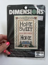 Vintage Dimensions Counted Cross Stitch Kit Sweet Mortgaged Home 6727