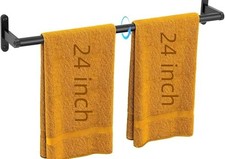 Towel Racks for Bathroom 24 Inch, Towel Bar for Bathroom 24 Inch 1-Bar Black