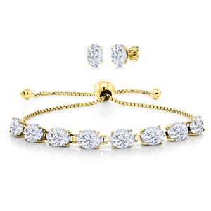 Authentic 925 Silver Gemstone Birthstone Bolo Bracelet & Stud Earrings Jewelry