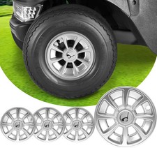 Golf Cart Hubcaps 8 Inch Set of 4, Club 8 inches, chrome - Silver