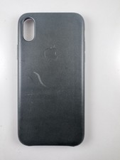 Original Genuine OEM Authentic Apple Leather Case cover for iPhone X Xs Black