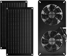 20W Solar Powered Fan for Chicken Coops Greenhouses Sheds Pet Houses