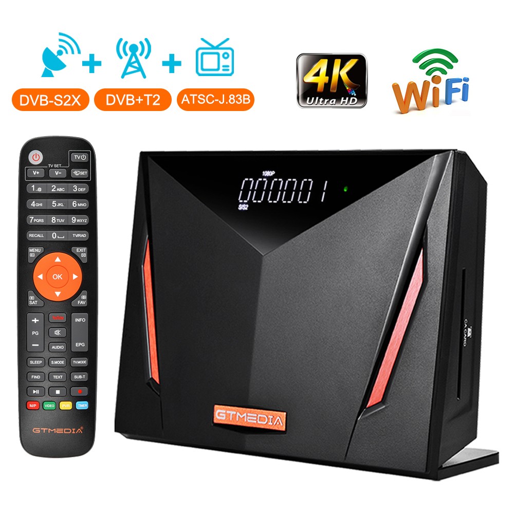 4K Digital ATSC-C (J.83B) Satellite TV Receiver Box SCART HDMI USB DVR Recorder