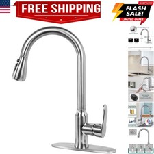 Kitchen s with Pull Down Sprayer, High Arc Single-Handle Kitchen Sink s - Bru...