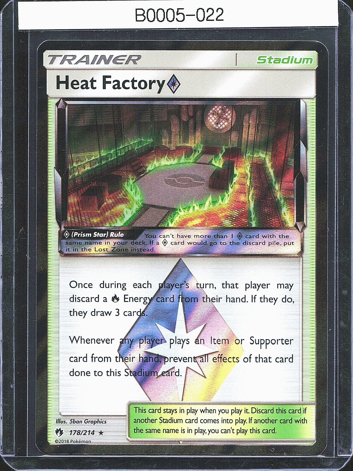 Pokemon TCG Heat Factory Prism Star 178/214 Lost Thunder B0005-022