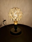 Industrial Style Electric Table Lamp with 2 Decorative Edison Bulbs