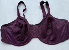 Wacoal 44D Visual Effects Minimizer Bra 857210 Plum Purple EUC