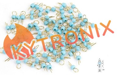 50Pcs Blue Gold Tone Soldering PCB Board Breadboard Test Point Pin New