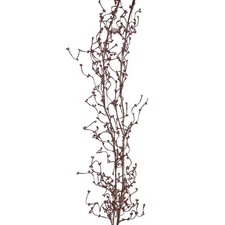CWI Gifts Wispy Pip Berry Garland, 4-Feet, Burgundy,Wreaths, Garlands & Plants
