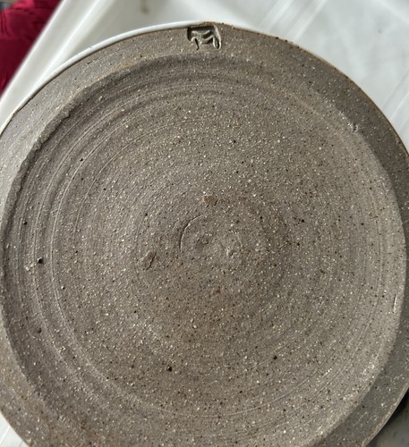 VTG Speckled Handmade Pottery Lidded Canister Set, Signed VM Stoneware Glaze - Picture 8 of 13