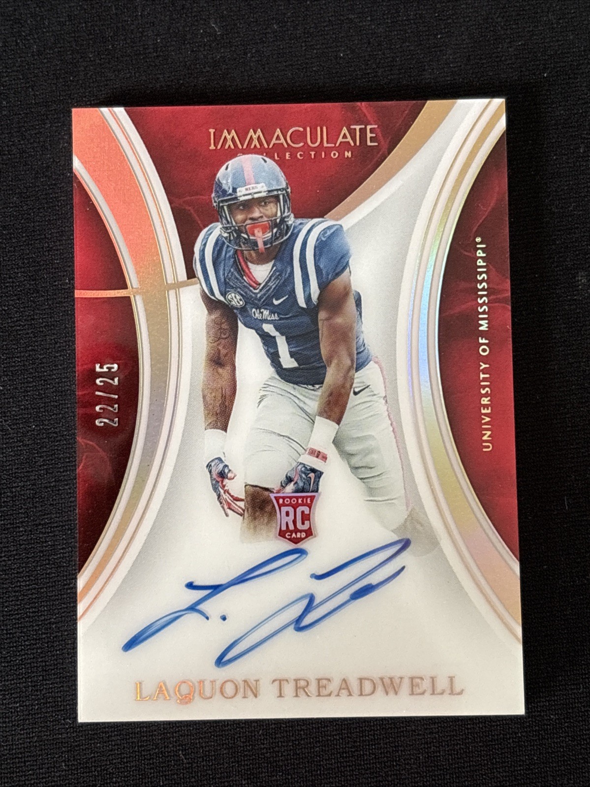 Laquon Treadwell Panini Immaculate Collegiate #103 Autograph-Gold