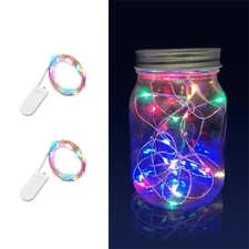 2 Pack Multi Color Led Fairy Lights Battery Operated String Lights Waterproof...