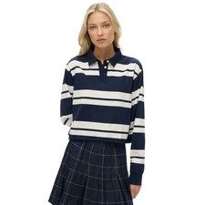 Image of Superdry Womens Athletic Essentials Long Sleeve Polo Shirt