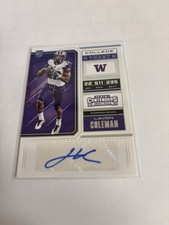2018 Panini Contenders Draft Picks - College Ticket Lavon Coleman #198 (AU, RC)