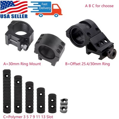 30mm Low Profile Ring Mount/Offset Ring Mount/3 5 7 9 11 13 Slot Polymer Section