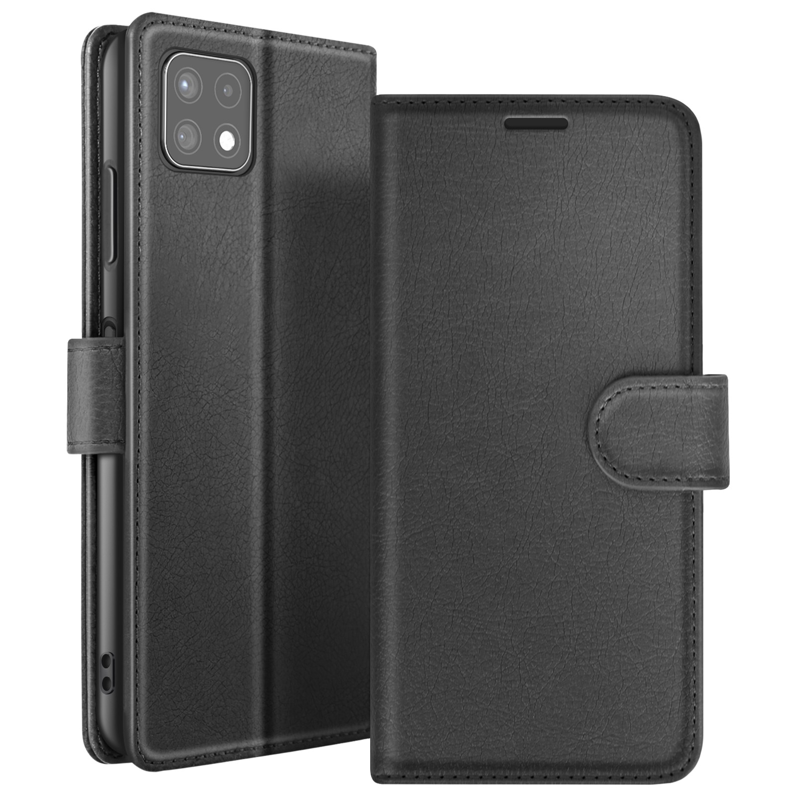 Coque portefeuille Galaxy A22 5G Zanaé aux finitions soignées en simili cuir