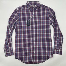 Holderness Bourne Andrew Size Medium Tailored Check Print Long Sleeve Shirt
