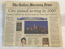 DALLAS MORNING NEWS DECEMBER 31, 1999  end of the MILLENNIUM