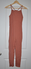 New Free People Movement Unitard Open Back Jumpsuit Terra Cotta Medium M