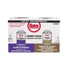 1 Piece Oatey 302483V Purple Primer And PVC Cement Clear, 8 Oz.