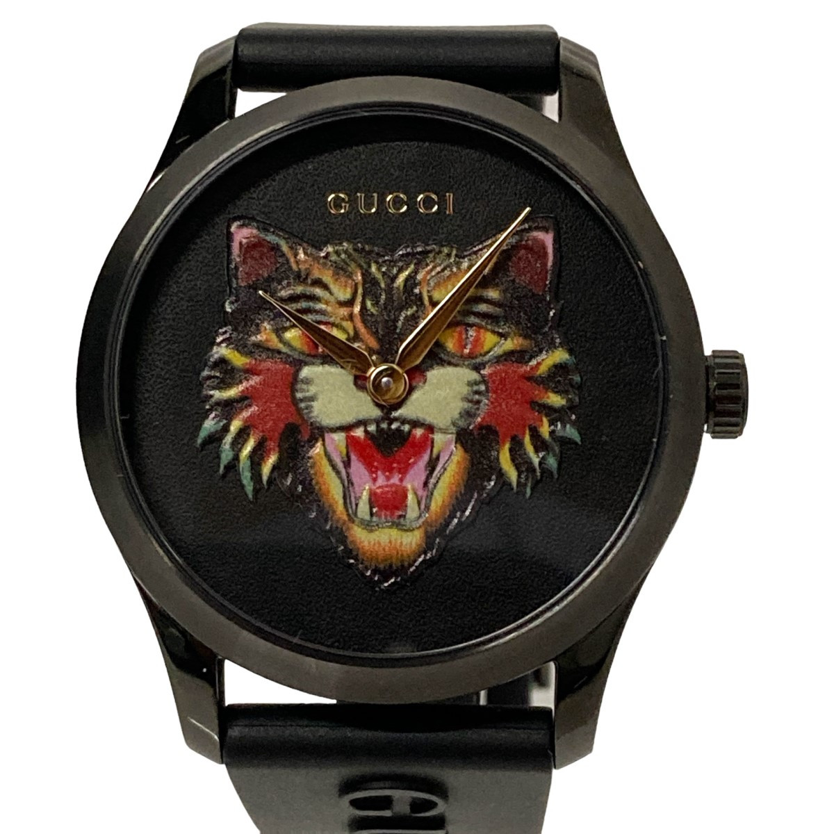 Vintage GUCCI Angry Cat Black Analog Watch YA1264021A Review