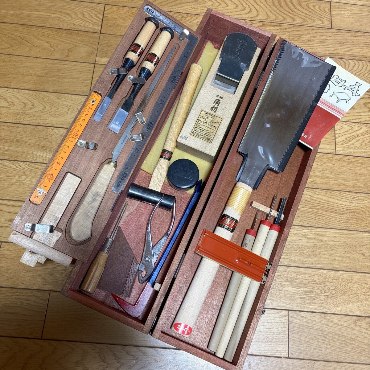 フィリピン　手彫り木工 Japanese Vintage Kakuri Carpenter Tool set Hand plane hand saw etc