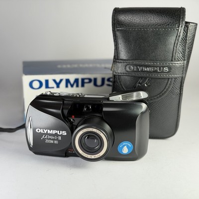 Filmkamera Olympus mju-II Zoom 80 schwarz Allwetter 35mm Point & Shoot OVP!!!