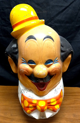 Vintage 1974 24'' Mr. Windy Clown Head Helium Balloon Tank Cover AHBS