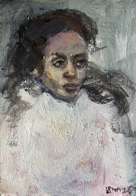 Acryl Gemälde, Portrait ��, Miniatur