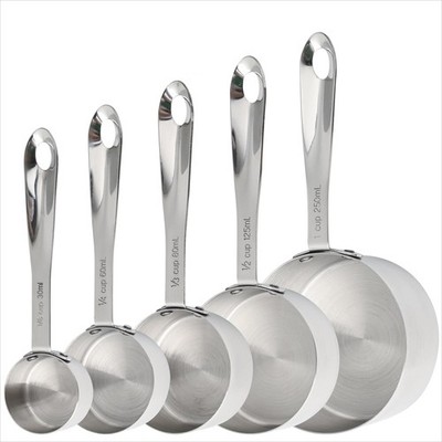 Measuring Cups Set of 5, Stainless Steel Measuring Cups Set, Kitchen Measurin...